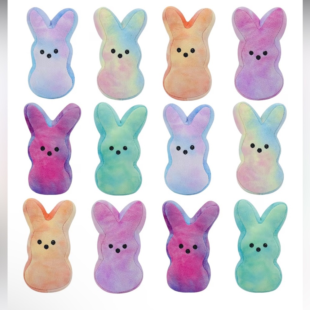 Colorful Plush Peep Bunny Toy - Choose 1 - Picture 2 of 3